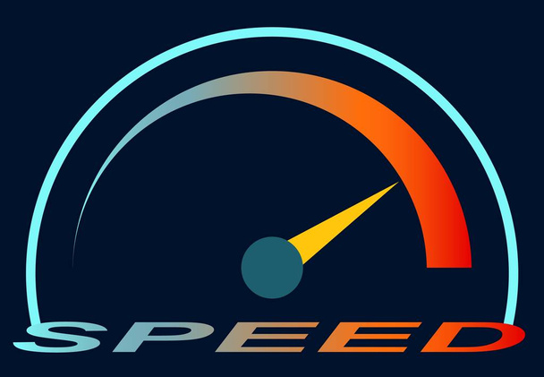 Car speedometer. Speed control, the path to a safe and environmentally friendly ride. - Vector, Image
