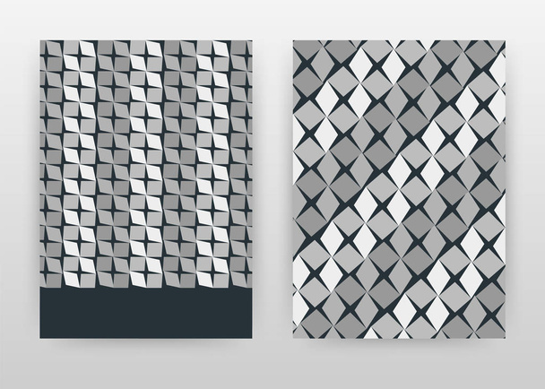 Gray geometric pattern business background design for annual rep - Wektor, obraz