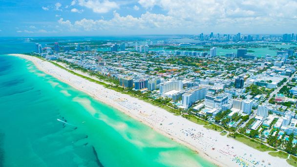 Aerial view City Miami Beach. South Beach. Florida. Usa.  - Foto, afbeelding