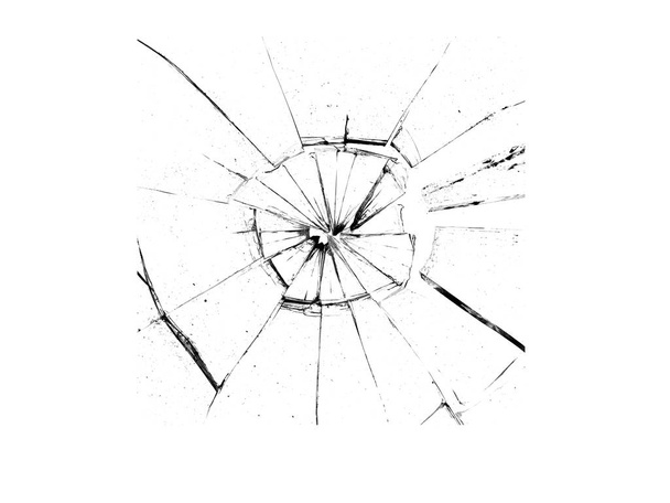 Dirk a pohárban. Törött üveg fehér alapon, textúra háttér design objektum - Fotó, kép