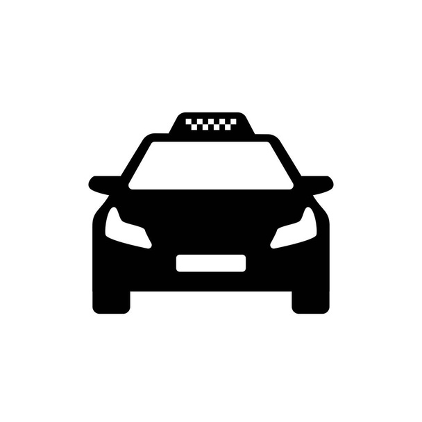 黒と白のタクシーロゴモダンな車 - ベクター画像