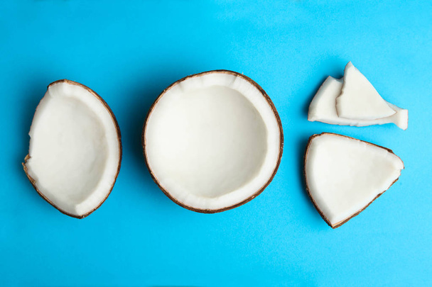 Slices of broken tropical coconut  - Photo, Image