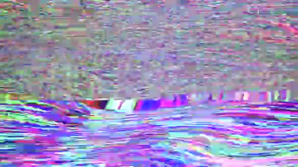 Computer error effect dynamic cyberpunk dreamy glittering background.  - Footage, Video