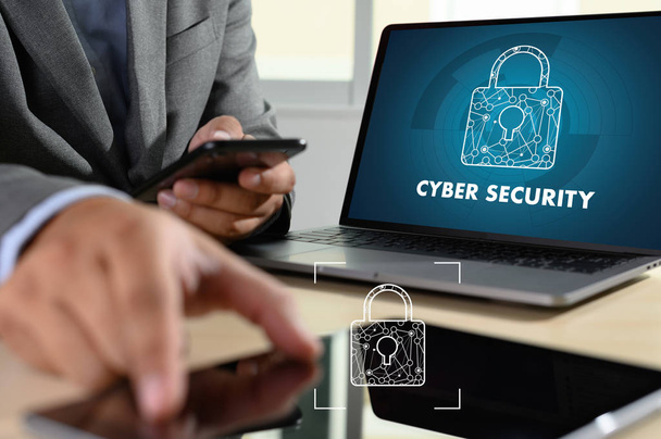 CYBER SECURITY Business, technology, internet and networking con - Fotoğraf, Görsel