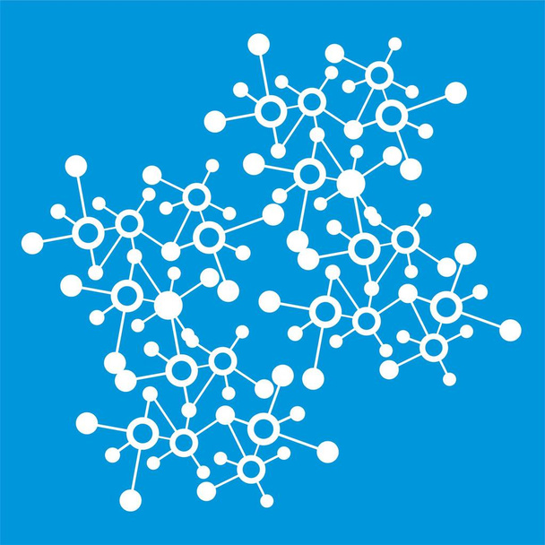 molekulová nebo digitální technická spojovací síť - Vektor, obrázek