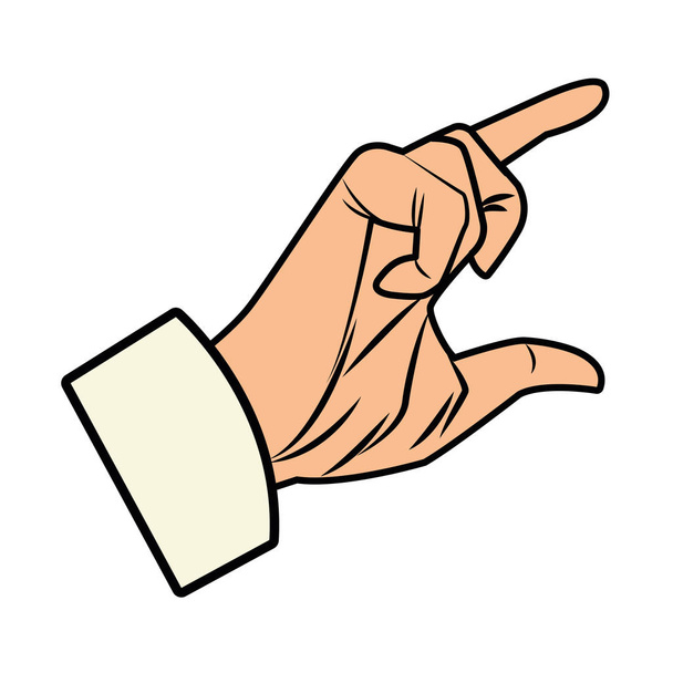 Pop Art hand cartoon - Vector, afbeelding