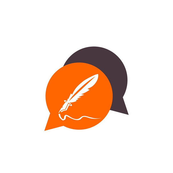 icône d'application de stylo plume simple encre et logo vectoriel
 - Vecteur, image