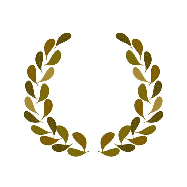 simple realistic leaf frame for vintage logo - ベクター画像