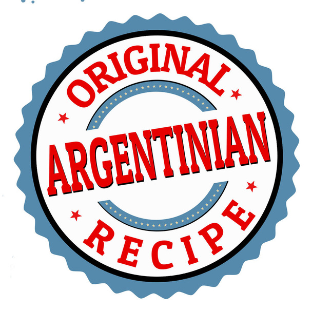 Alkuperäinen argentiinalainen resepti merkki tai leima
 - Vektori, kuva