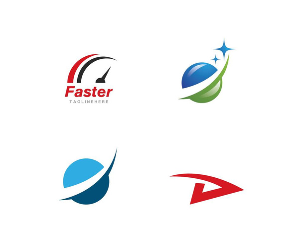 Schnellere Logo-Vorlage - Vektor, Bild