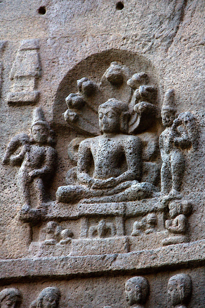 Stone Sculpture of Buddha, Ellore - Photo, Image