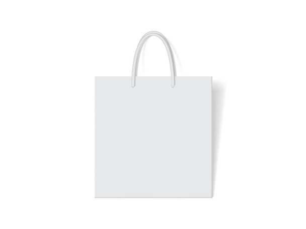 sac en papier blanc vue de dessus sur fond blanc maquette
 - Vecteur, image