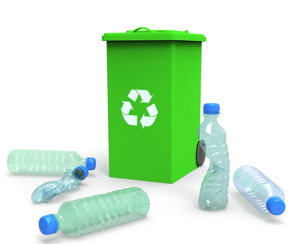 3D-Plastikflaschen - Recycling - Foto, Bild