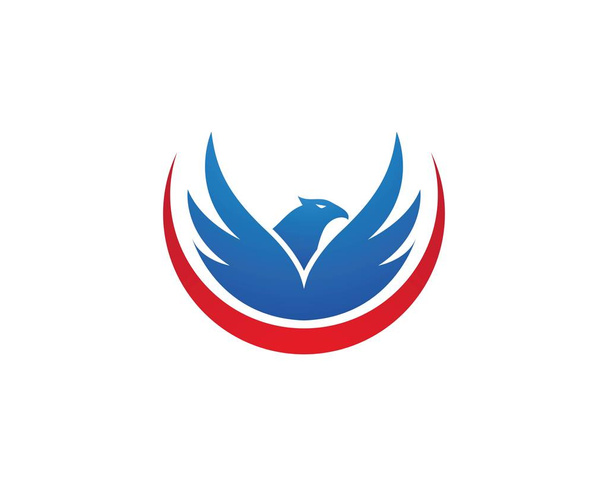 Valk adelaar vogel logo template - Vector, afbeelding
