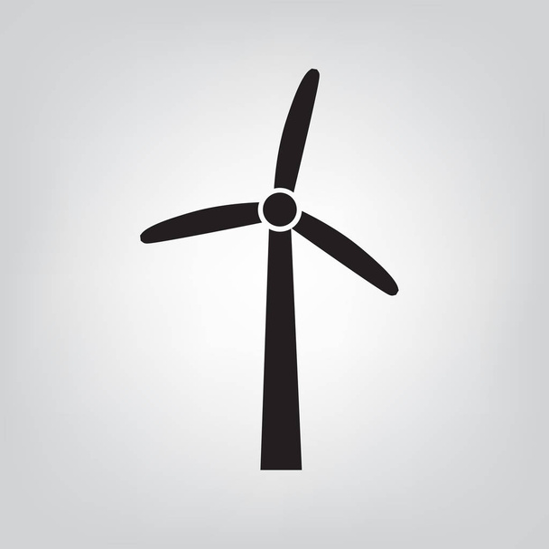 wiatrak ikona ilustracja wektor turbiny wiatrowej - Wektor, obraz