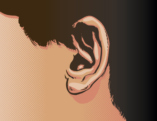 Ear Close Up Vector Illustration - Vector, Image