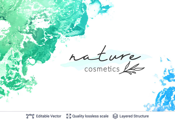 Natural SPA organic handmade cosmetics logo design - Vektor, Bild