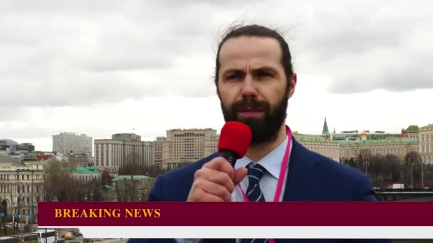 Male Tv Reporter - Video, Çekim