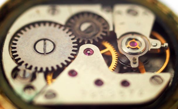 Clock mechanism for women's watches macro - Photo, Image