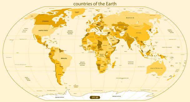 Länder der Erde - Vektor, Bild