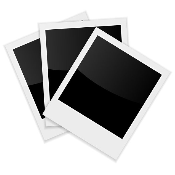 Three photo frames vector - Vettoriali, immagini