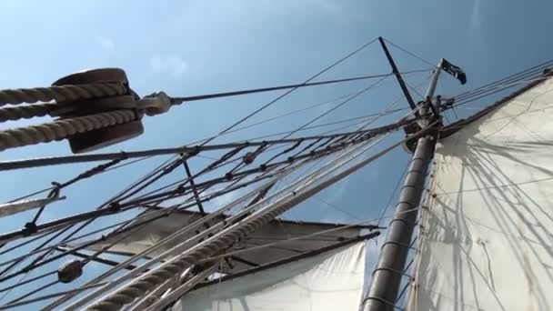 morskie statku - żaglówka maszt - część 5 - Materiał filmowy, wideo