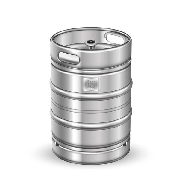 Vector clásico del barril del barril de cerveza del acero inoxidable
 - Vector, Imagen