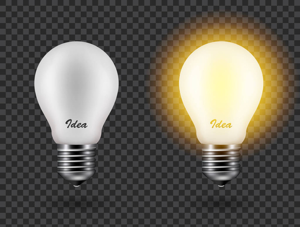 Light bulb vector illustration. - Wektor, obraz