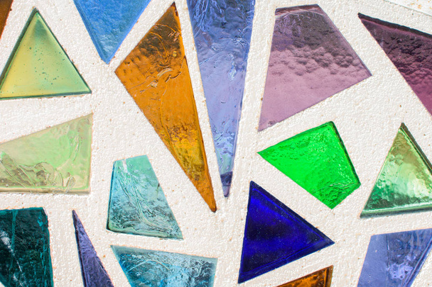 Mosaic of colored glass. - Fotoğraf, Görsel