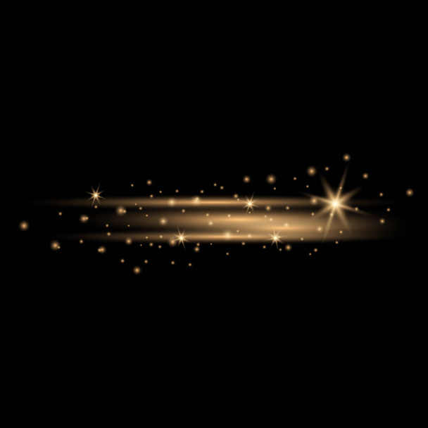 Szikra por és arany csillag - Vektor, kép