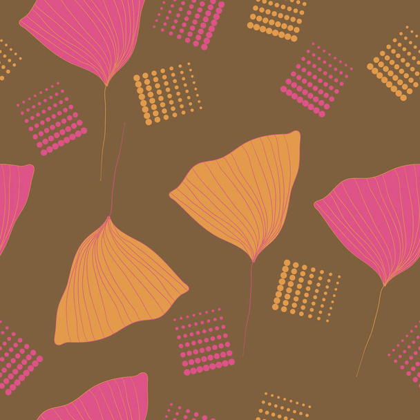 nahtlose abstrakte Muster mit zarten Blütenblättern - Vektor, Bild