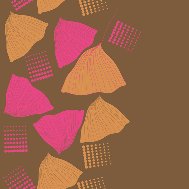 Απρόσκοπτη μοτίβο με αφηρημένα λουλούδια, διανυσματικό φόντο - Διάνυσμα, εικόνα