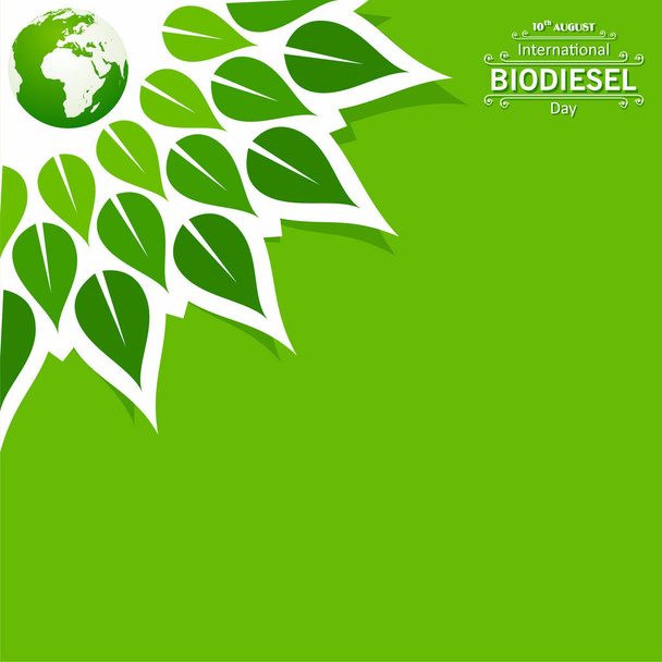 Gruß zum internationalen Biodiesel-Tag für Öko-Umwelt - 10. August - Vektor, Bild