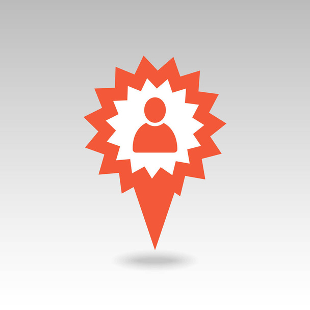 Location people pin map icon. Map pointer - Vector, Image