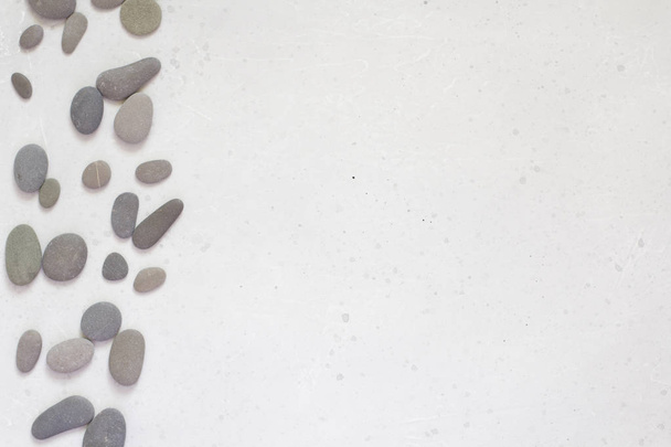 Spa background with grey stones, gray modern background, cover,  - Foto, Bild