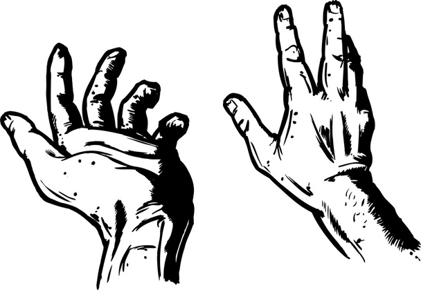 Hands In Fear Expression - Vector, Image