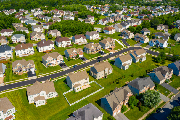 Luchtfoto residentiële luxe huizen in Brookside Delaware USA - Foto, afbeelding
