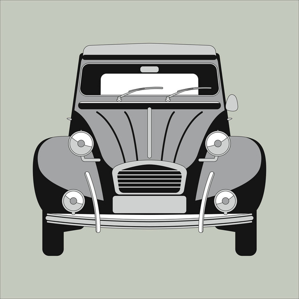  coche vintage, ilustración vectorial, estilo plano
 - Vector, imagen