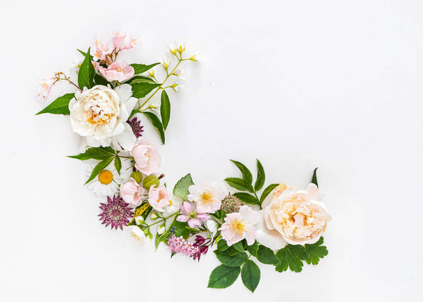summer flowers on the white background - Foto, Imagem