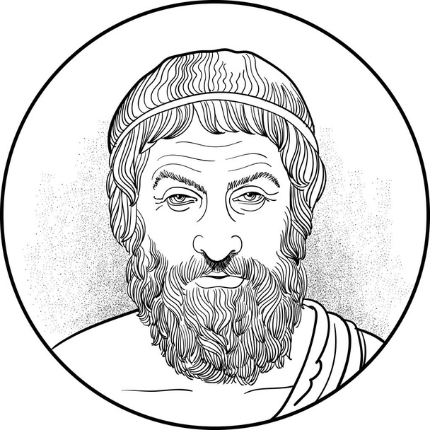 Sophocles lijn kunst portret, Vector - Vector, afbeelding