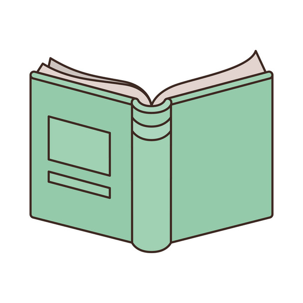 book of school open with white background - Vector, Image