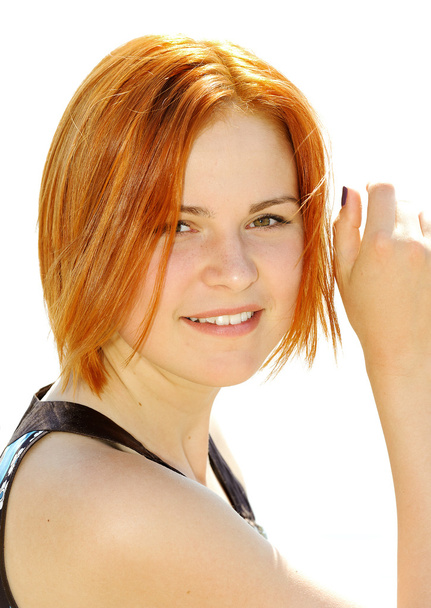 Portrait of a beautiful red-haired young woman - Foto, Bild