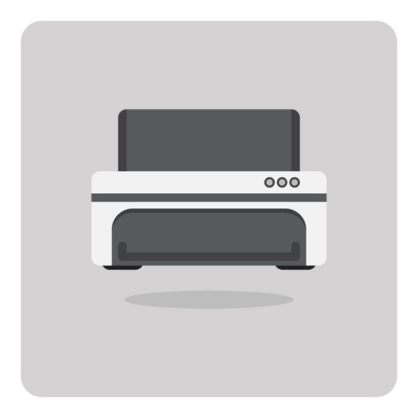 Vector design of flat icon, Printer for computer on isolated background. - Vector, Image