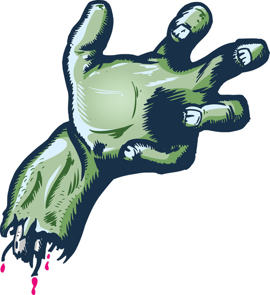 Severed Halloween style hand vector illu - Vector, Image