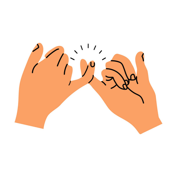 promise hands gesturing vector - Вектор, зображення