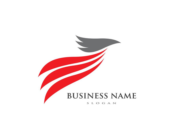Plantilla de logotipo de ala halcón
 - Vector, imagen