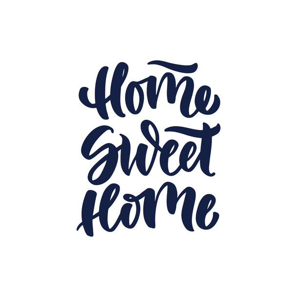 Home sweet home lettering. Vector illustration - Vector, Image