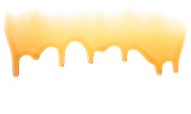 Liquid caramel on a white background . Isolated - Photo, Image