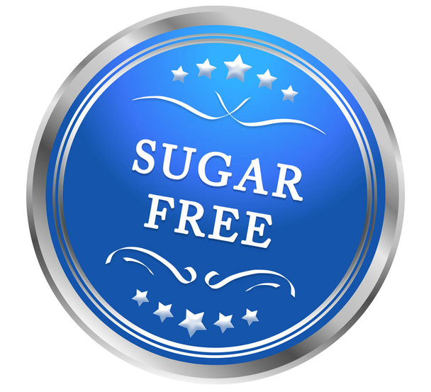  sugar free web Sticker Button - Foto, imagen
