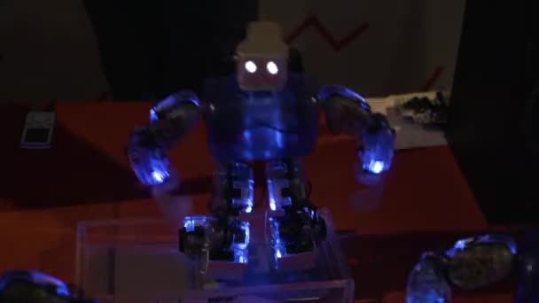 The robot dances, waving his hands and falls - Footage, Video